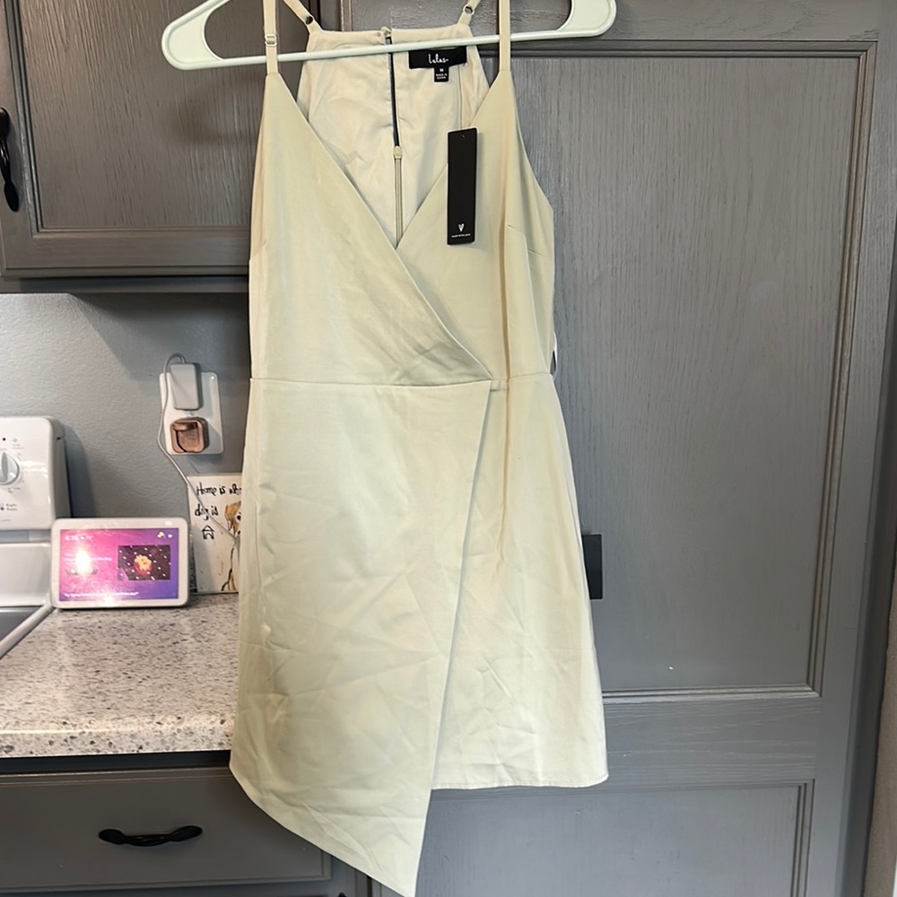 Lulu's Green Halter Asymmetrical Sundress